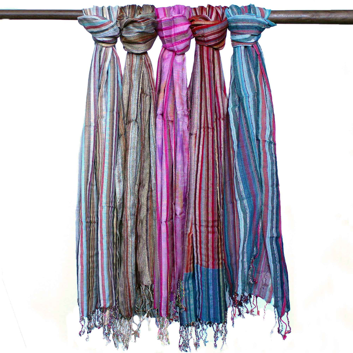 Bufandas bohemias indias - 50x180cm - Azules aleatorios - Tienda Online de Productos Naturales y Ecológicos