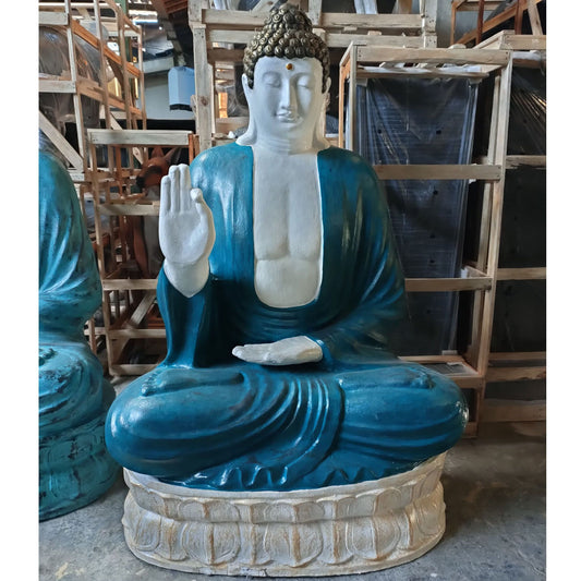 Buda tailandés grande de turquesa y piedra - 0.96m - Tienda Online de Productos Naturales y Ecológicos