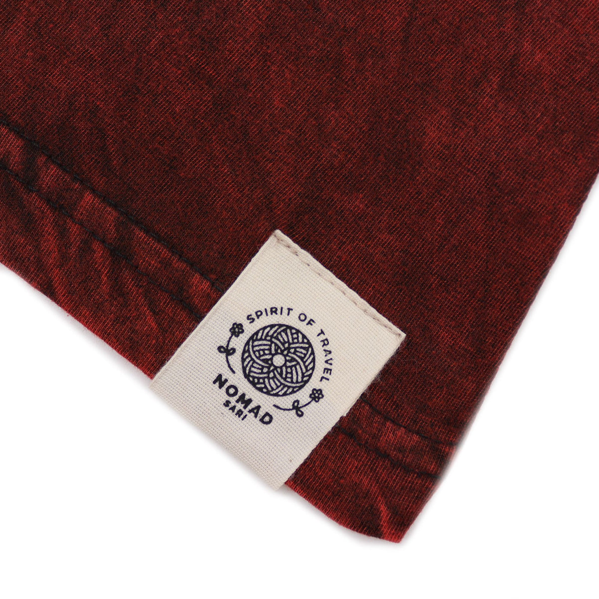 Camiseta Nomad Sari pequeña - Mandala - Granate - Tienda Online de Productos Naturales y Ecológicos