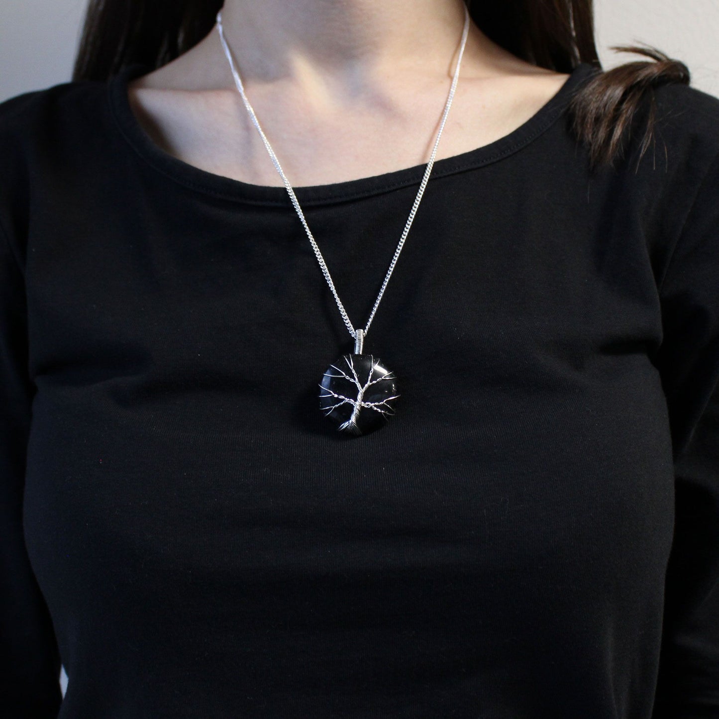 Collar Árbol de la Vida - Ónix Negro - Tienda Online de Productos Naturales y Ecológicos