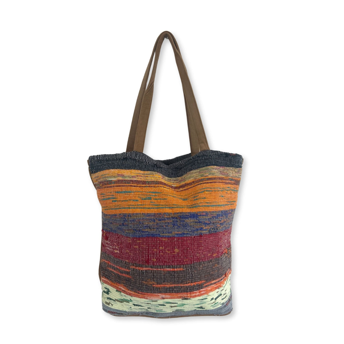 Bolso Grande de Tapetes Reciclados - Sombras de setas - Tienda Online de Productos Naturales y Ecológicos