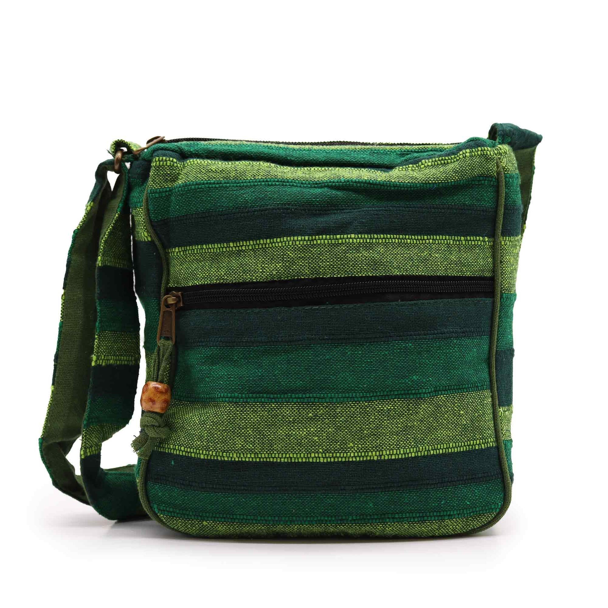 Bolsa Bandolera Nepal (Correa Ajustable) - Verde Bosque - Tienda Online de Productos Naturales y Ecológicos