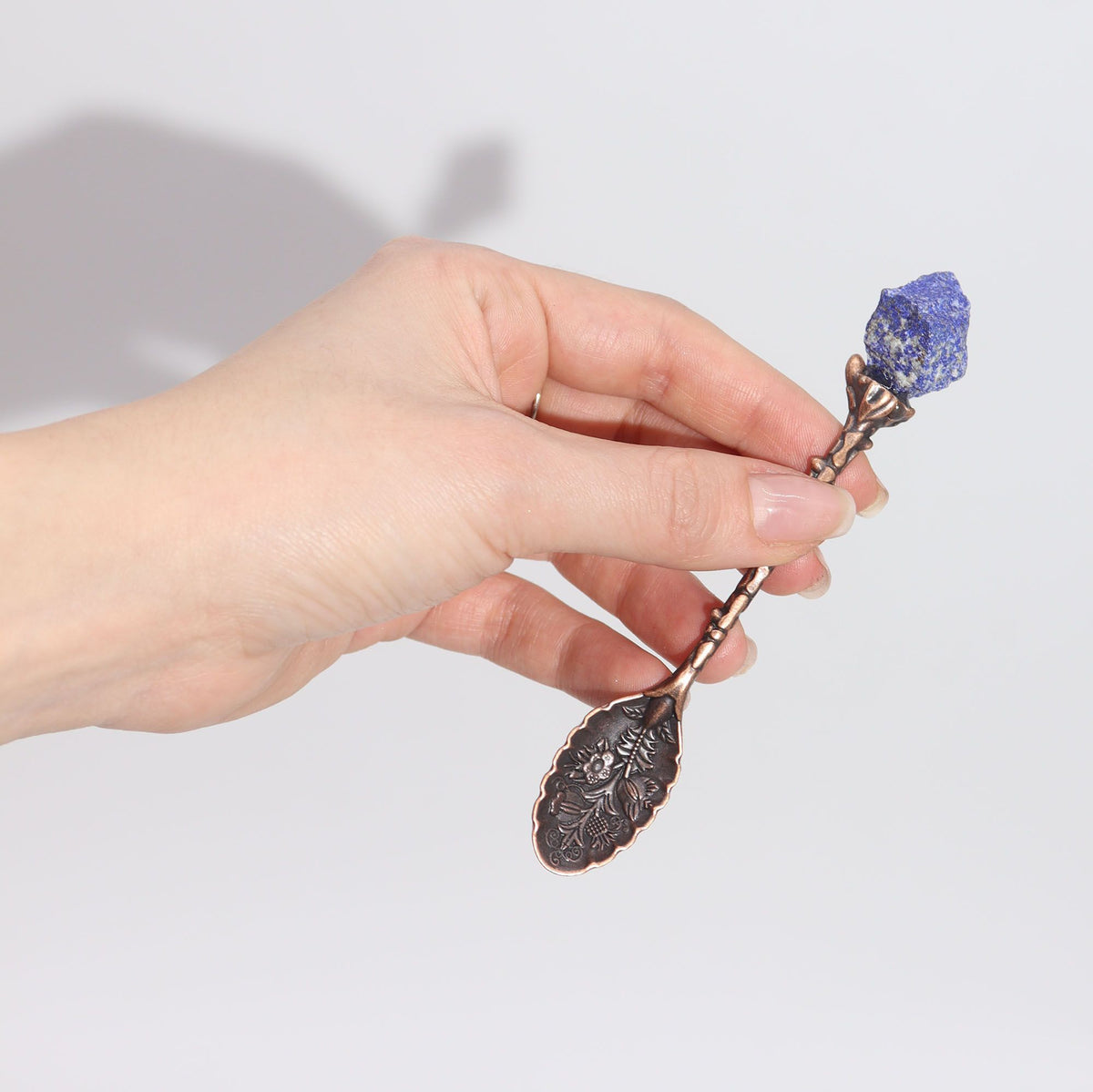 Set de 7 Cucharas de Bruja de Cristal con Piedra Preciosa de Bronce - Tienda Online de Productos Naturales y Ecológicos