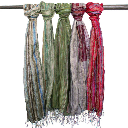 Bufandas bohemias indias - 50x180cm - Verdes al azar - Tienda Online de Productos Naturales y Ecológicos