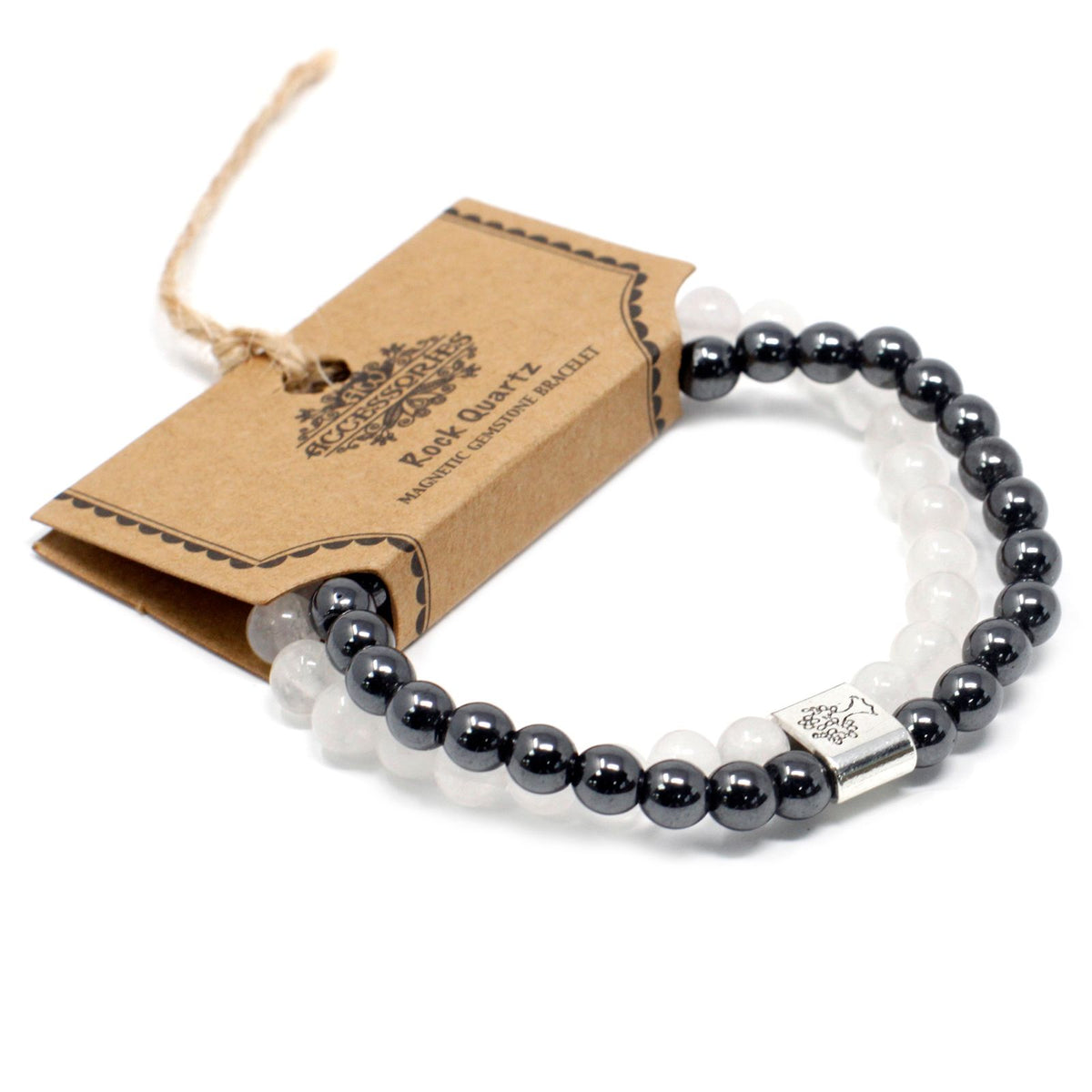 Pulsera de Piedras Preciosas Magnéticas - Cuarzo Blanco - Tienda Online de Productos Naturales y Ecológicos