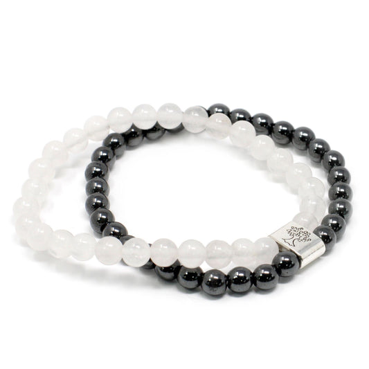 Pulsera de Piedras Preciosas Magnéticas - Cuarzo Blanco - Tienda Online de Productos Naturales y Ecológicos