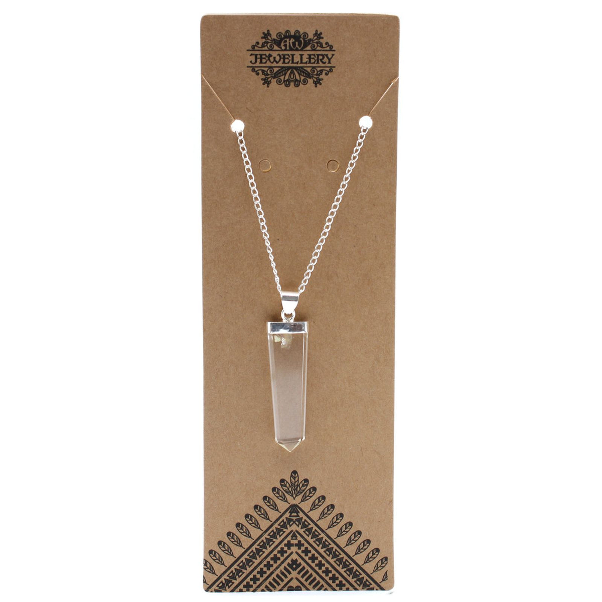 Colgante Plano de Piedras Preciosas - Cuarzo de Roca - Tienda Online de Productos Naturales y Ecológicos