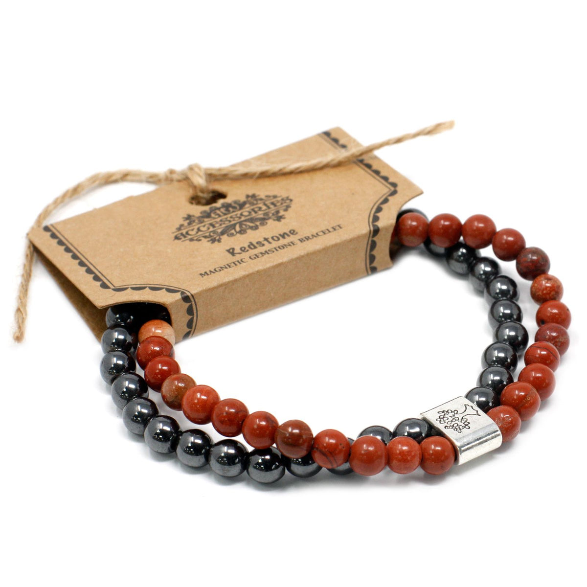 Pulsera de Piedras Preciosas Magnéticas - Piedra Roja - Tienda Online de Productos Naturales y Ecológicos
