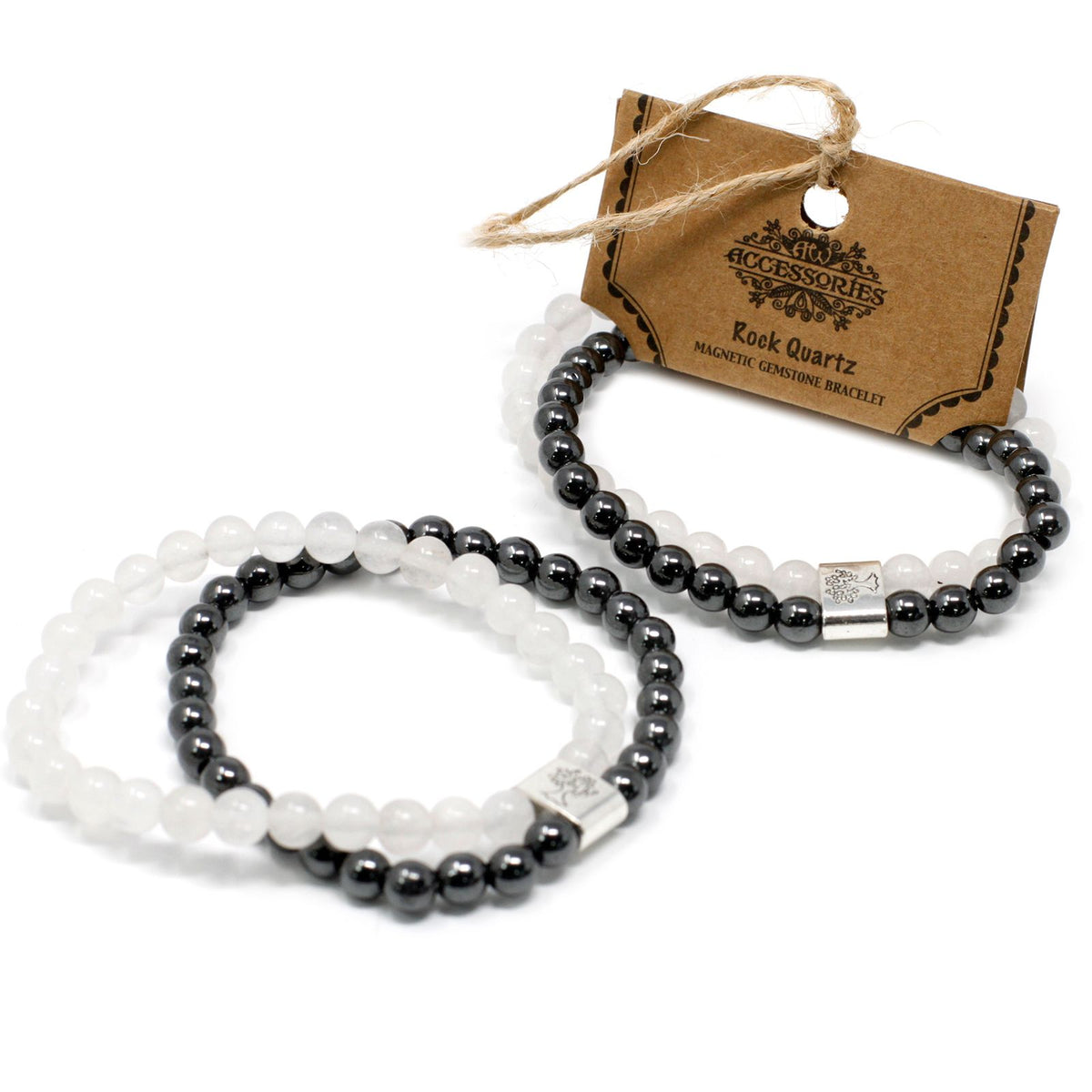 Pulsera de Piedras Preciosas Magnéticas - Cuarzo Blanco - Tienda Online de Productos Naturales y Ecológicos