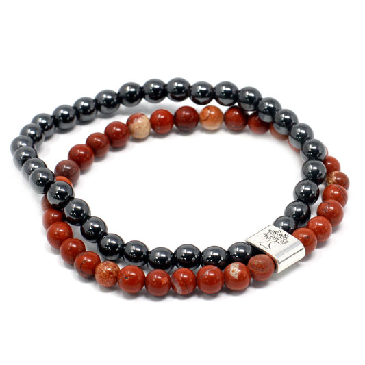 Pulsera de Piedras Preciosas Magnéticas - Piedra Roja - Tienda Online de Productos Naturales y Ecológicos