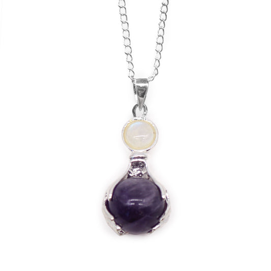 Colgante de Manos Curativas de Piedras Preciosas - Amatista - Tienda Online de Productos Naturales y Ecológicos