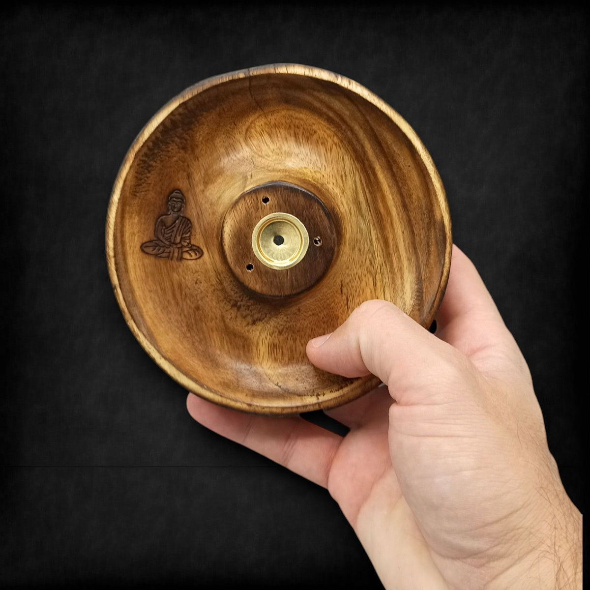 Disco porta incienso para conos y varillas - Buda - Tienda Online de Productos Naturales y Ecológicos