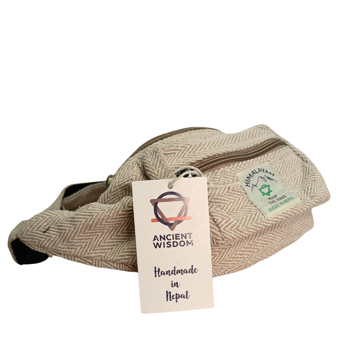 Bolso Tipo Cinturón de Estilo Cáñamo y Algodón (o Riñonera) - Natural - Tienda Online de Productos Naturales y Ecológicos