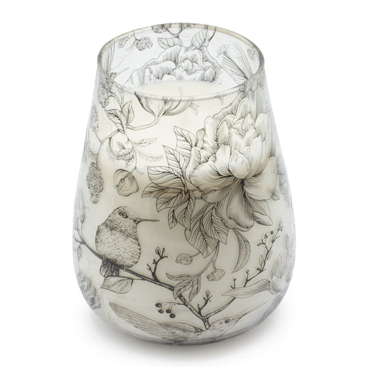 Velas en frasco de vidrio alto - Dibujadas por la llama - Tienda Online de Productos Naturales y Ecológicos