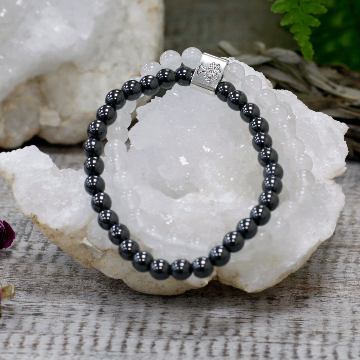 Pulsera de Piedras Preciosas Magnéticas - Cuarzo Blanco - Tienda Online de Productos Naturales y Ecológicos