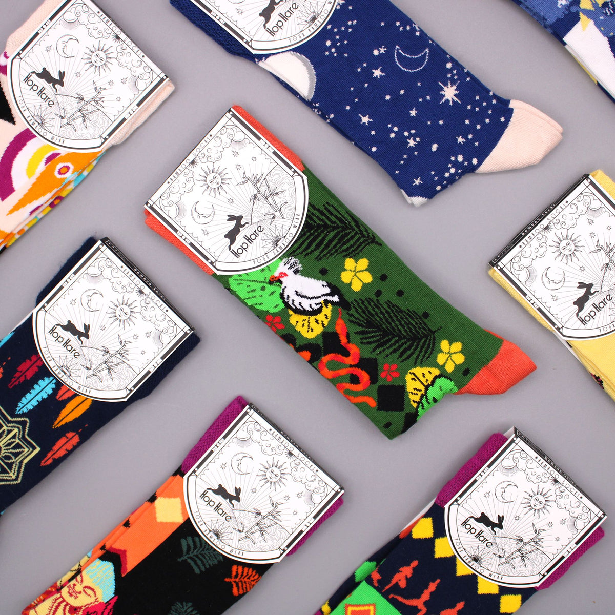 Calcetines de bambú Hop Hare (S/M) - Árbol de la vida - Tienda Online de Productos Naturales y Ecológicos