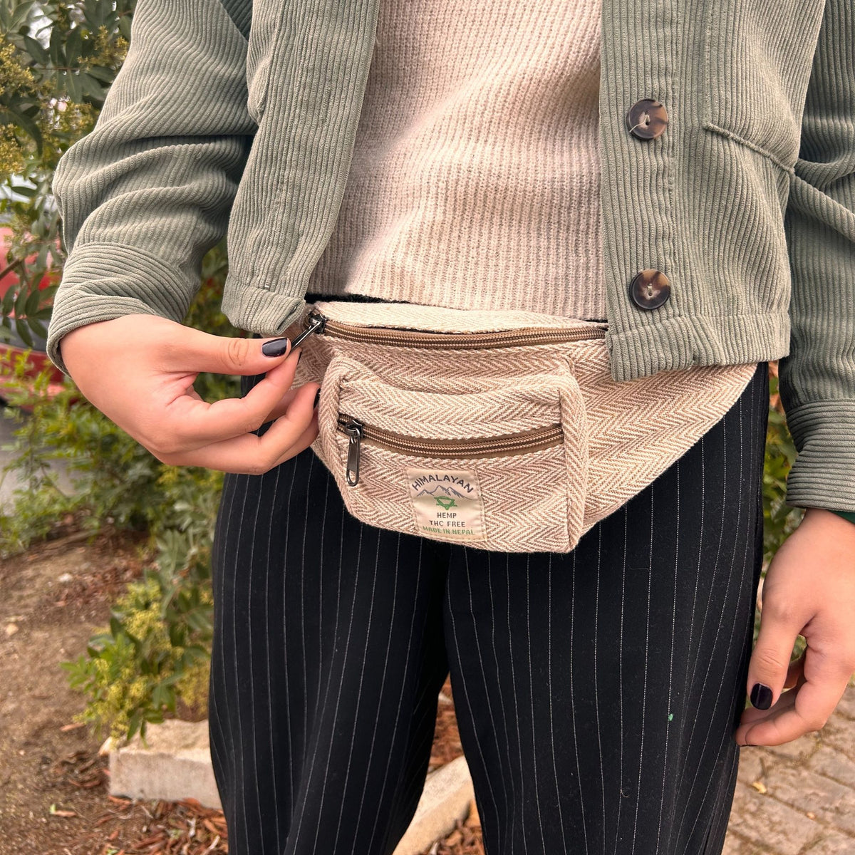 Bolso Tipo Cinturón de Estilo Cáñamo y Algodón (o Riñonera) - Natural - Tienda Online de Productos Naturales y Ecológicos