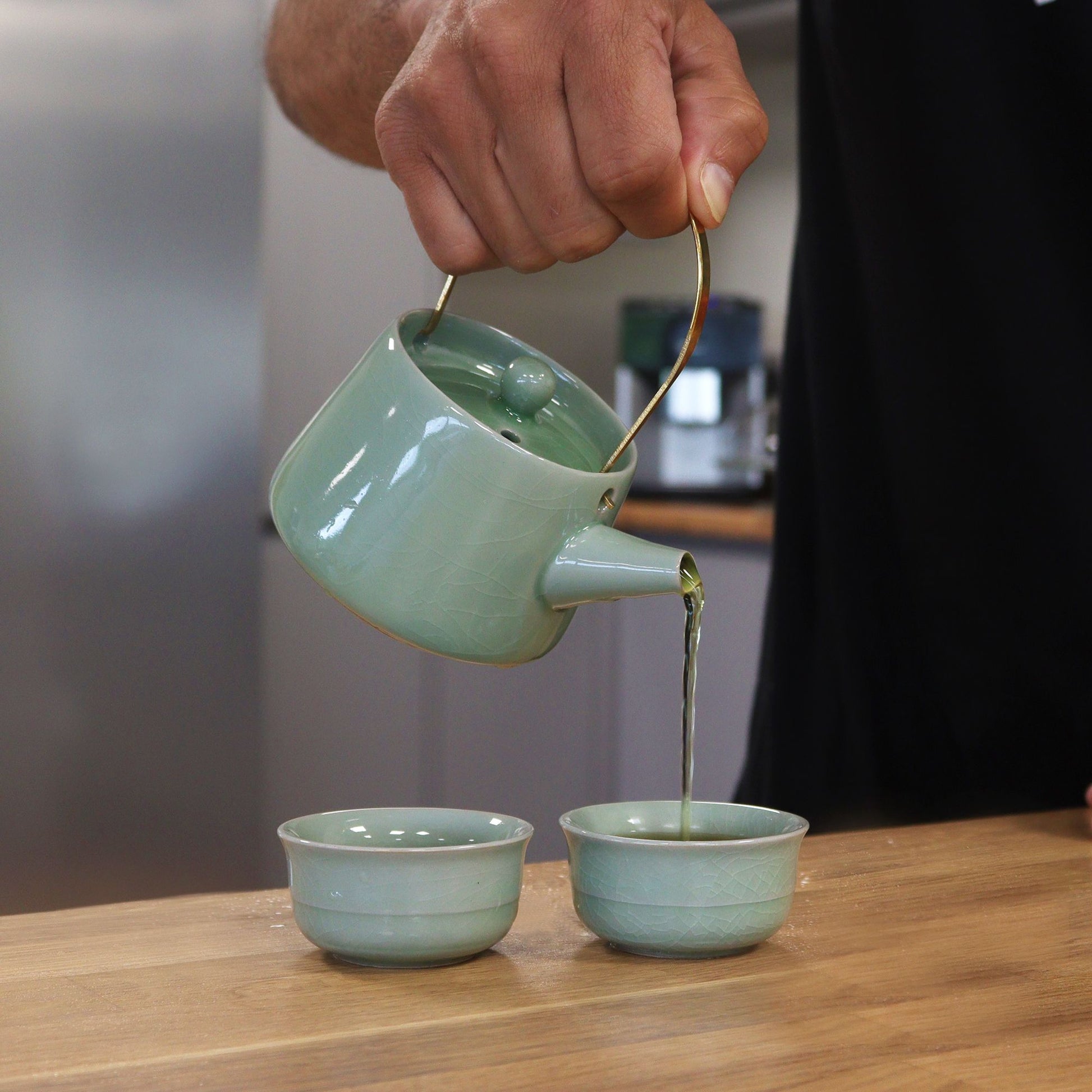 Set de Tetera - Verde - Tetera & Dos Tazas - Tienda Online de Productos Naturales y Ecológicos