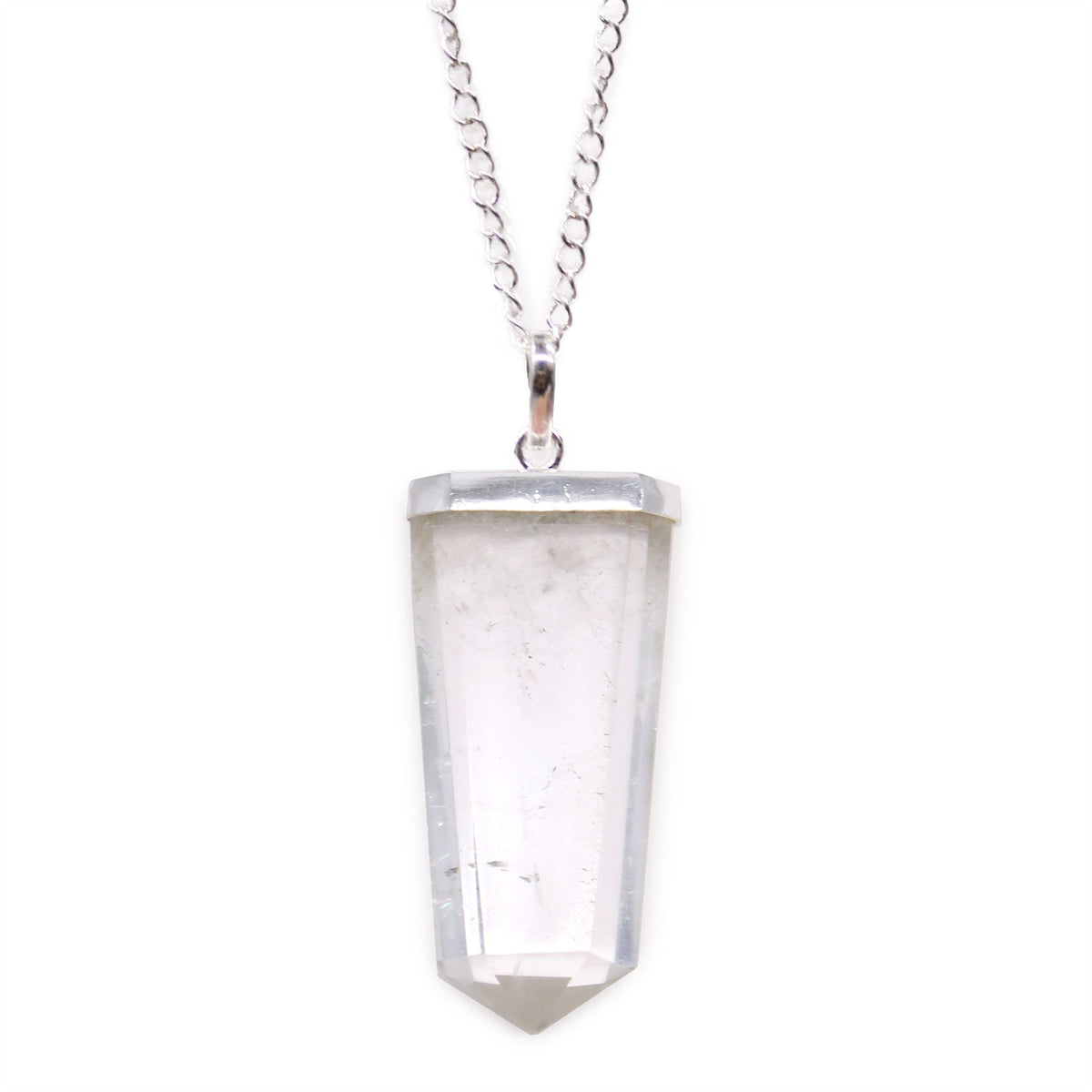 Colgante Plano de Piedras Preciosas - Cuarzo de Roca - Tienda Online de Productos Naturales y Ecológicos