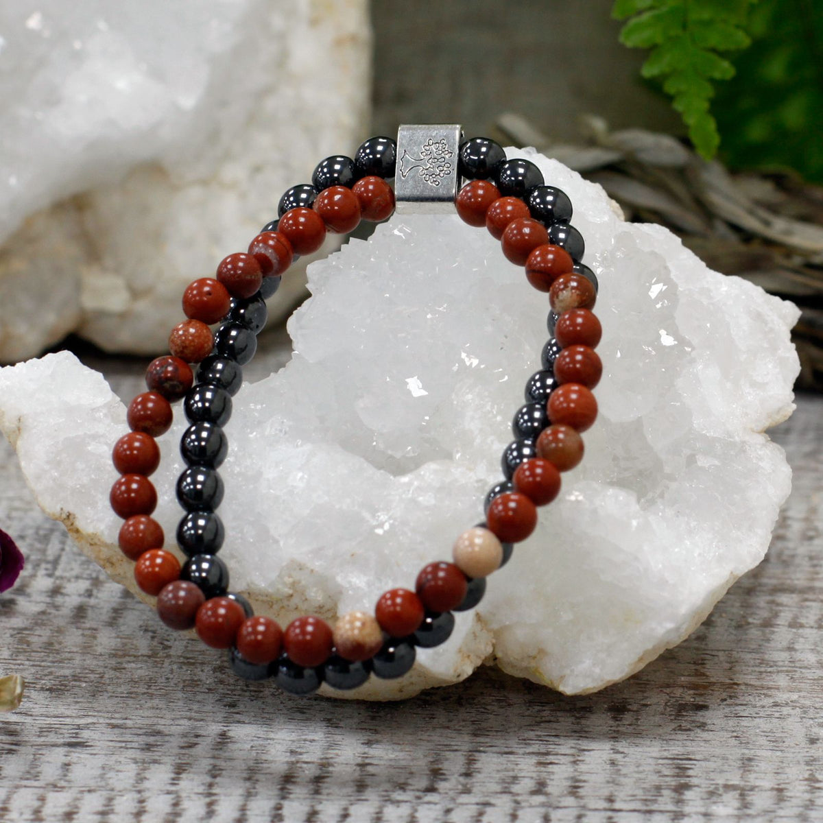 Pulsera de Piedras Preciosas Magnéticas - Piedra Roja - Tienda Online de Productos Naturales y Ecológicos