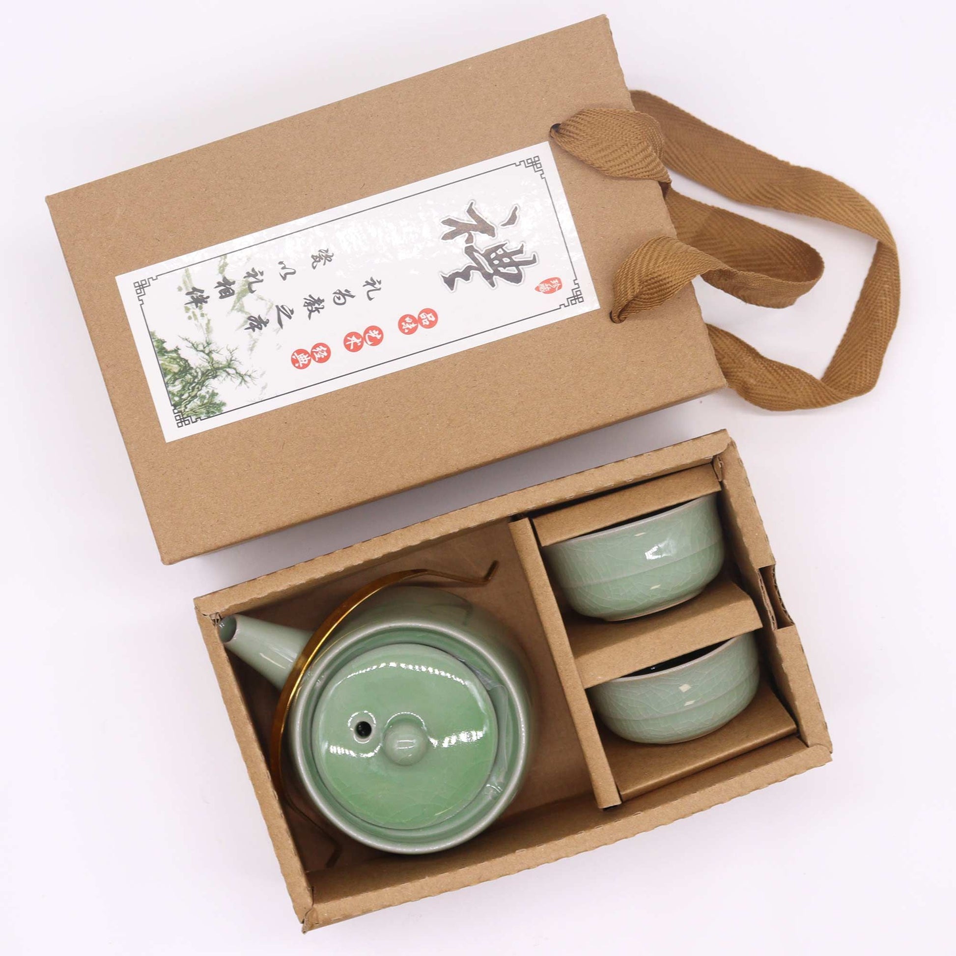 Set de Tetera - Verde - Tetera & Dos Tazas - Tienda Online de Productos Naturales y Ecológicos