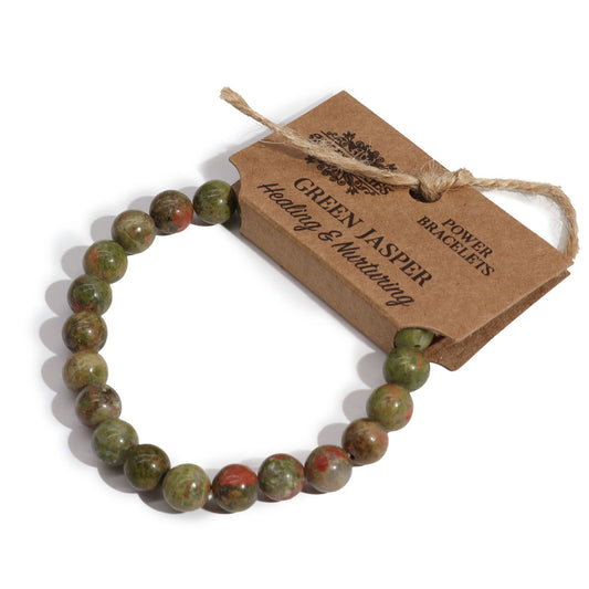 Brazalete de Energía - Jaspe verde - Tienda Online de Productos Naturales y Ecológicos