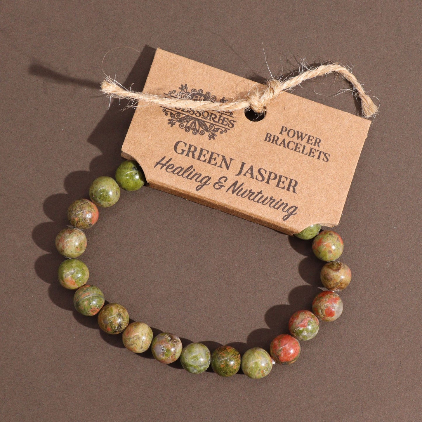 Brazalete de Energía - Jaspe verde - Tienda Online de Productos Naturales y Ecológicos