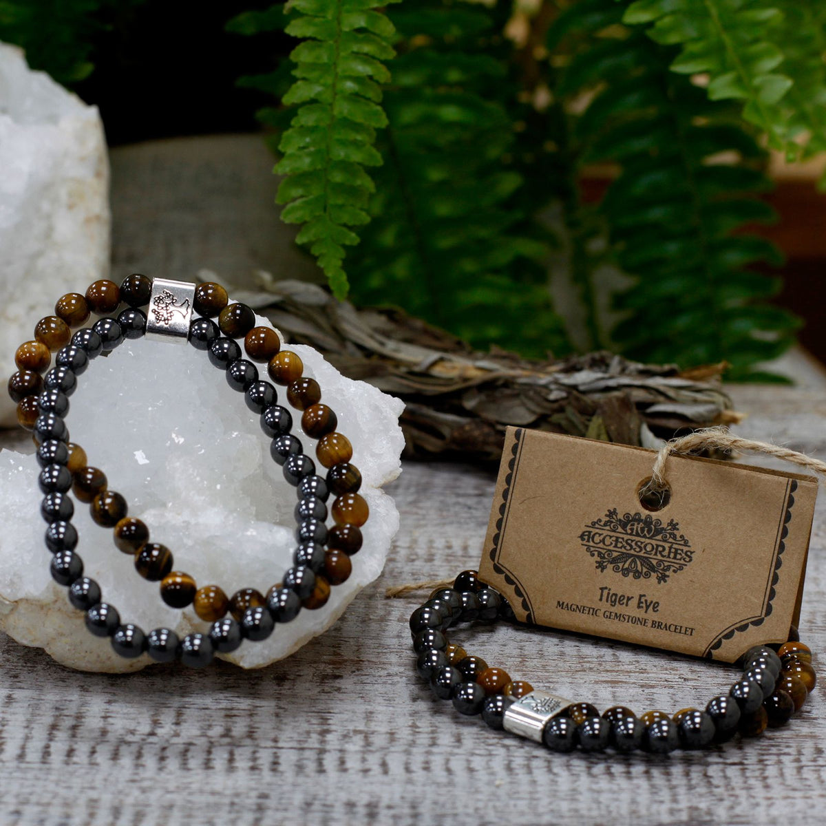 Pulsera de Piedras Preciosas Magnéticas - Ojo de Tigre - Tienda Online de Productos Naturales y Ecológicos
