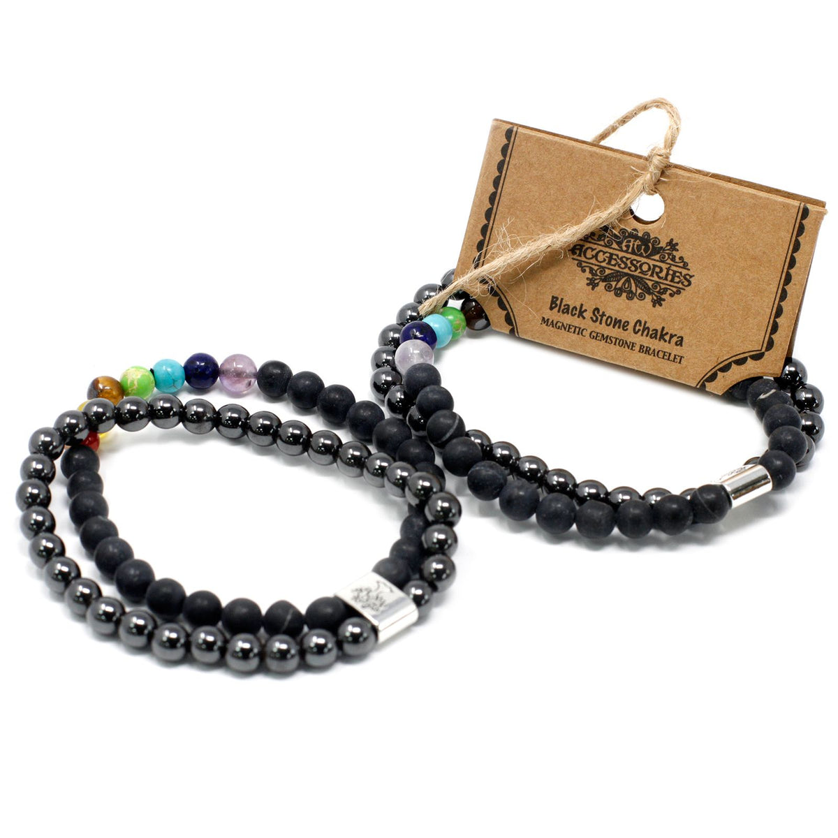 Pulsera de Piedras Preciosas Magnéticas - Chakra Piedra Negra - Tienda Online de Productos Naturales y Ecológicos