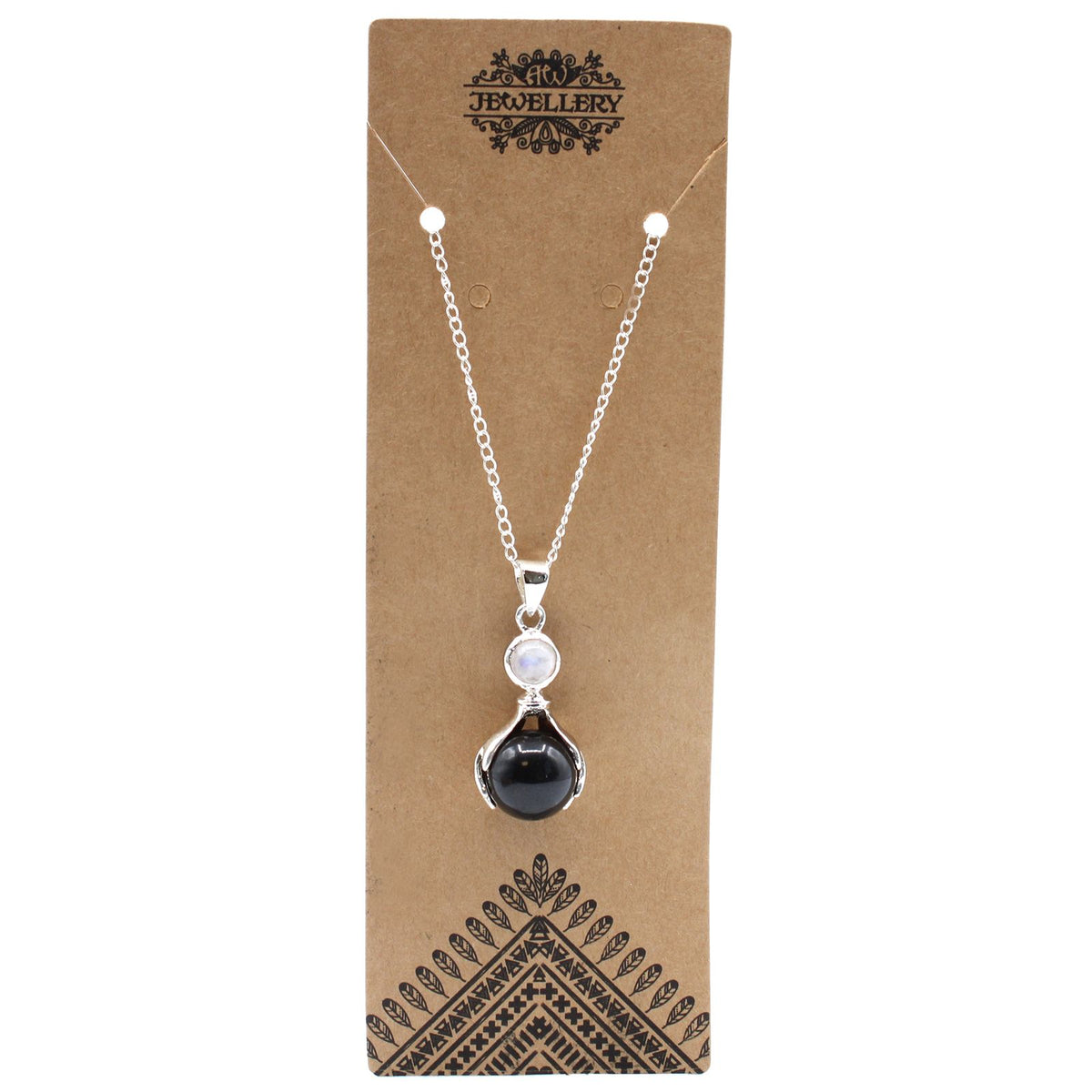 Colgante de Manos Curativas de Piedras Preciosas - Ágata Negra - Tienda Online de Productos Naturales y Ecológicos