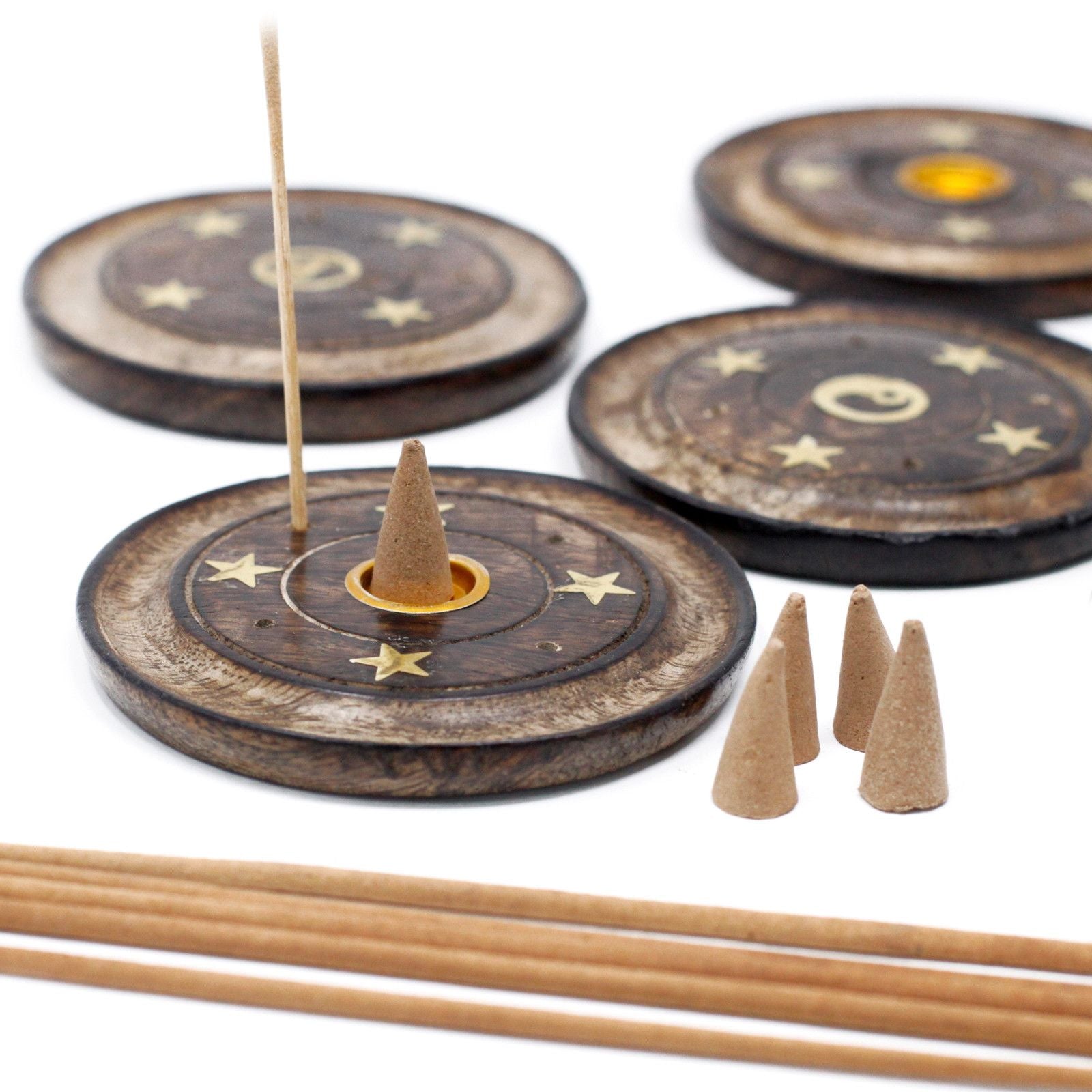 Mango Wood Disc 10cm (Cone & Incense) - Tienda Online de Productos Naturales y Ecológicos