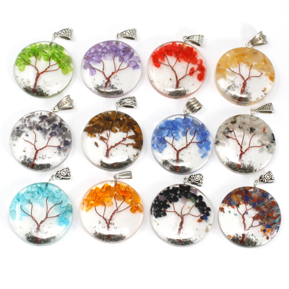 Colgante de Orgonita - Round Amethyst Tree - Tienda Online de Productos Naturales y Ecológicos