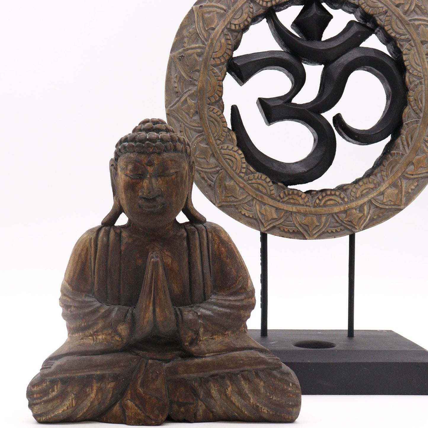 Buddha Feng Shui Set - Om - Gris y Negro - Tienda Online de Productos Naturales y Ecológicos