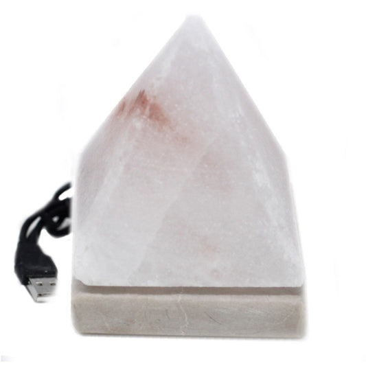 Lámpara de sal USB WHITE Pyramid - 9 cm (multi) - Tienda Online de Productos Naturales y Ecológicos