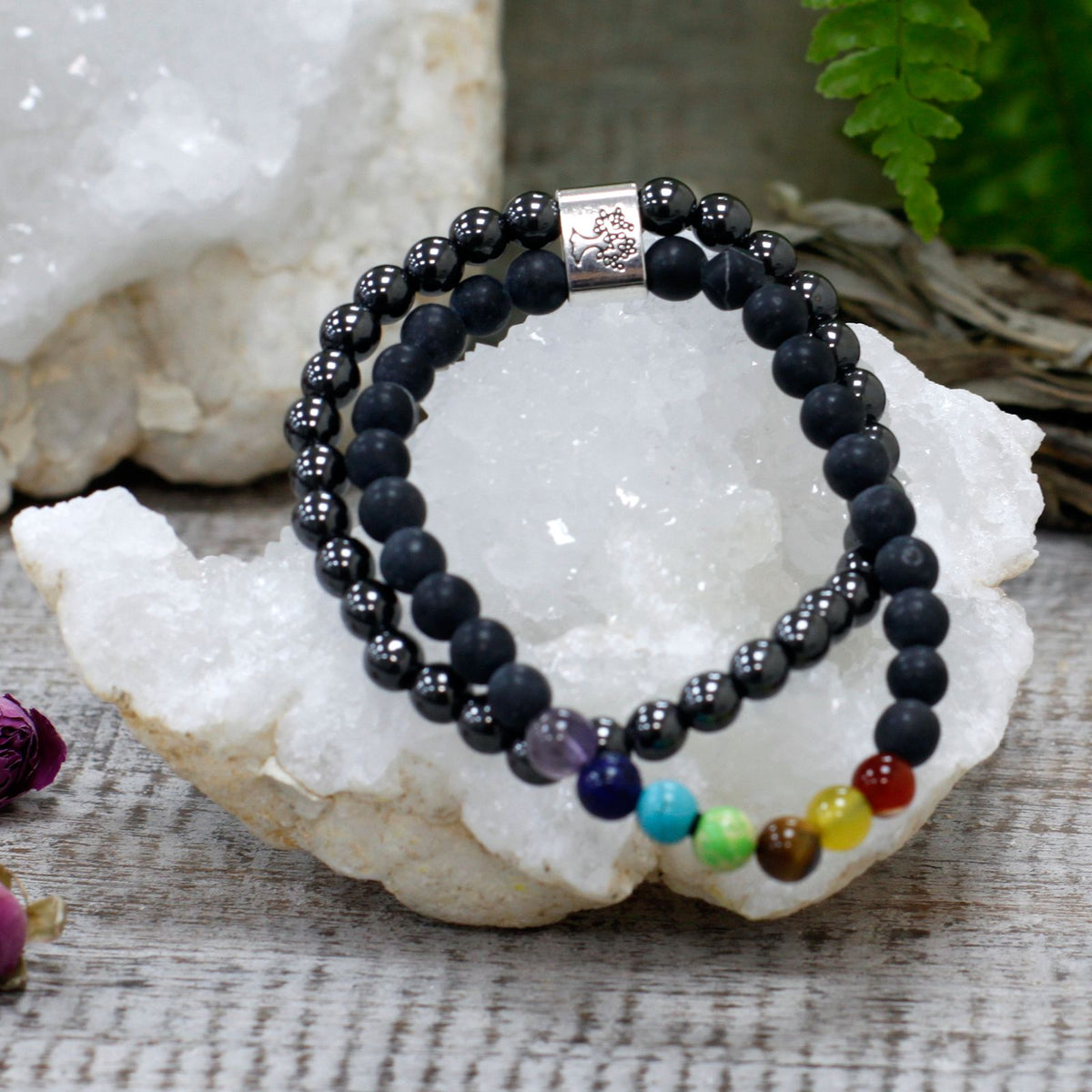 Pulsera de Piedras Preciosas Magnéticas - Chakra Piedra Negra - Tienda Online de Productos Naturales y Ecológicos