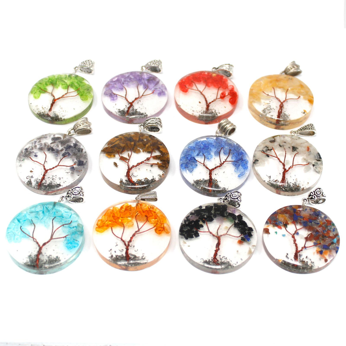 Colgante de Orgonita - Round Amethyst Tree - Tienda Online de Productos Naturales y Ecológicos