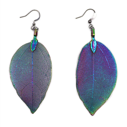Pendientes - Hoja de valor - Multicolor - Tienda Online de Productos Naturales y Ecológicos