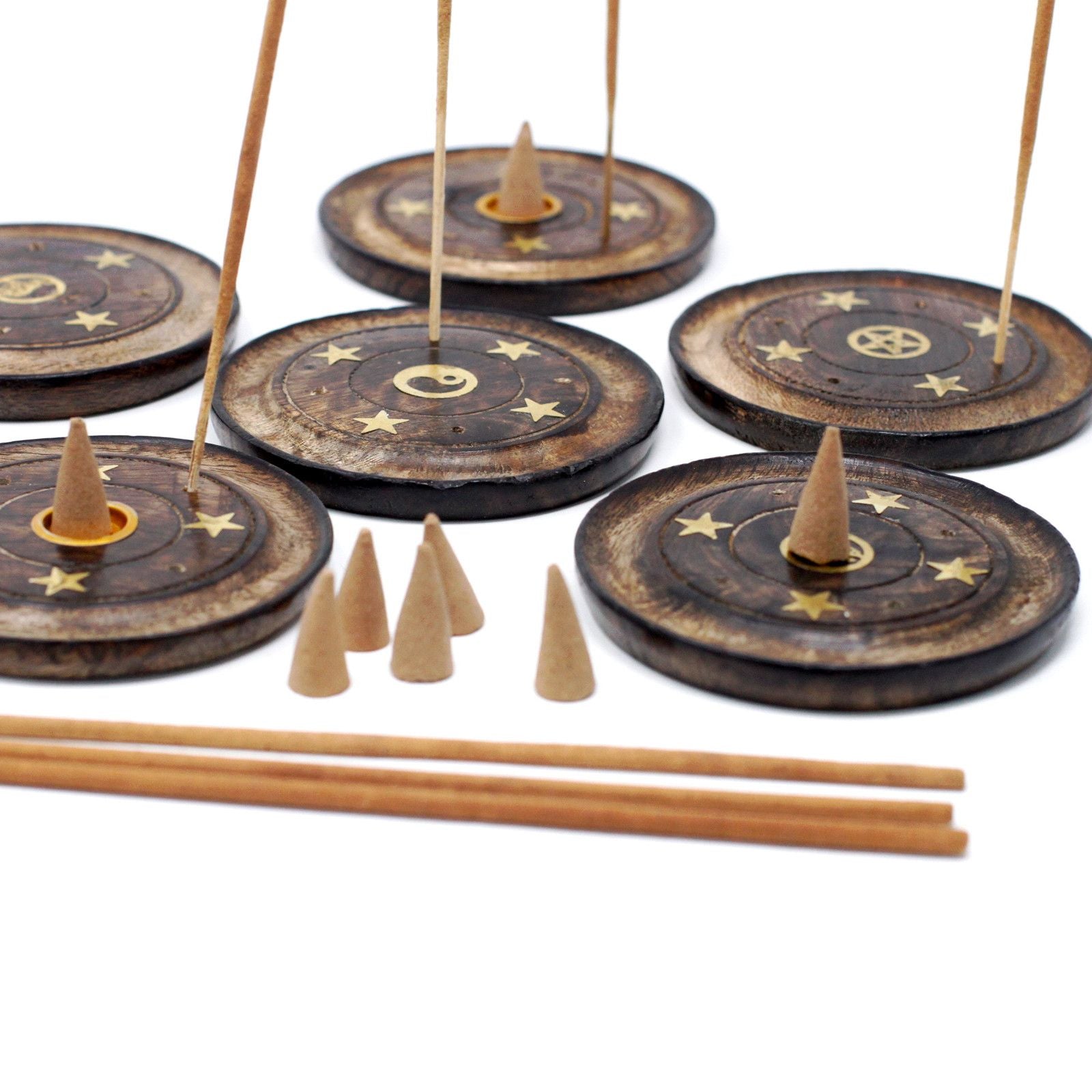 Mango Wood Disc 10cm (Cone & Incense) - Tienda Online de Productos Naturales y Ecológicos