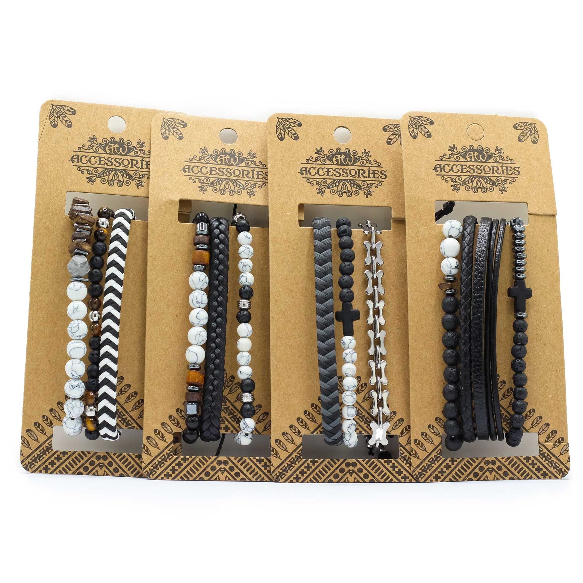 Set de Pulseras para Hombre - Negros de Ciudad - Tienda Online de Productos Naturales y Ecológicos