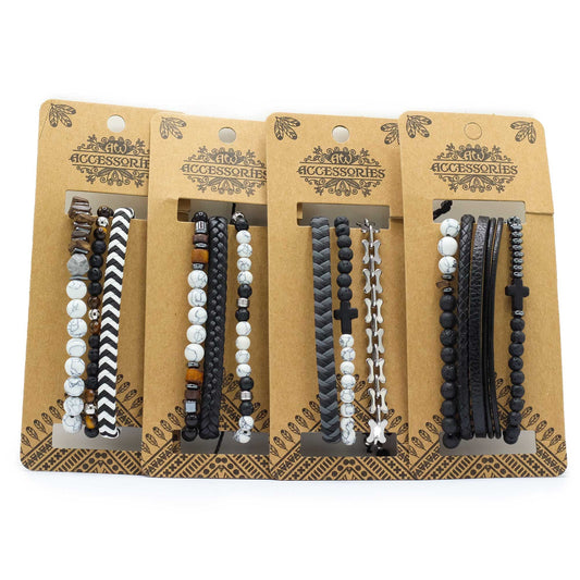Set de Pulseras para Hombre - Negros de Ciudad - Tienda Online de Productos Naturales y Ecológicos