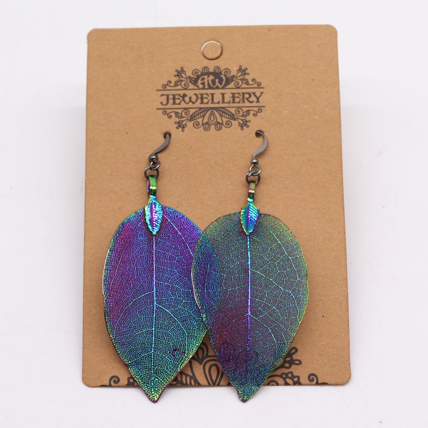 Pendientes - Hoja de valor - Multicolor - Tienda Online de Productos Naturales y Ecológicos
