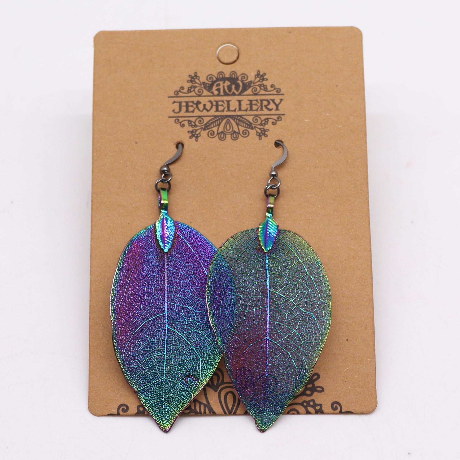 Pendientes - Hoja de valor - Multicolor - Tienda Online de Productos Naturales y Ecológicos