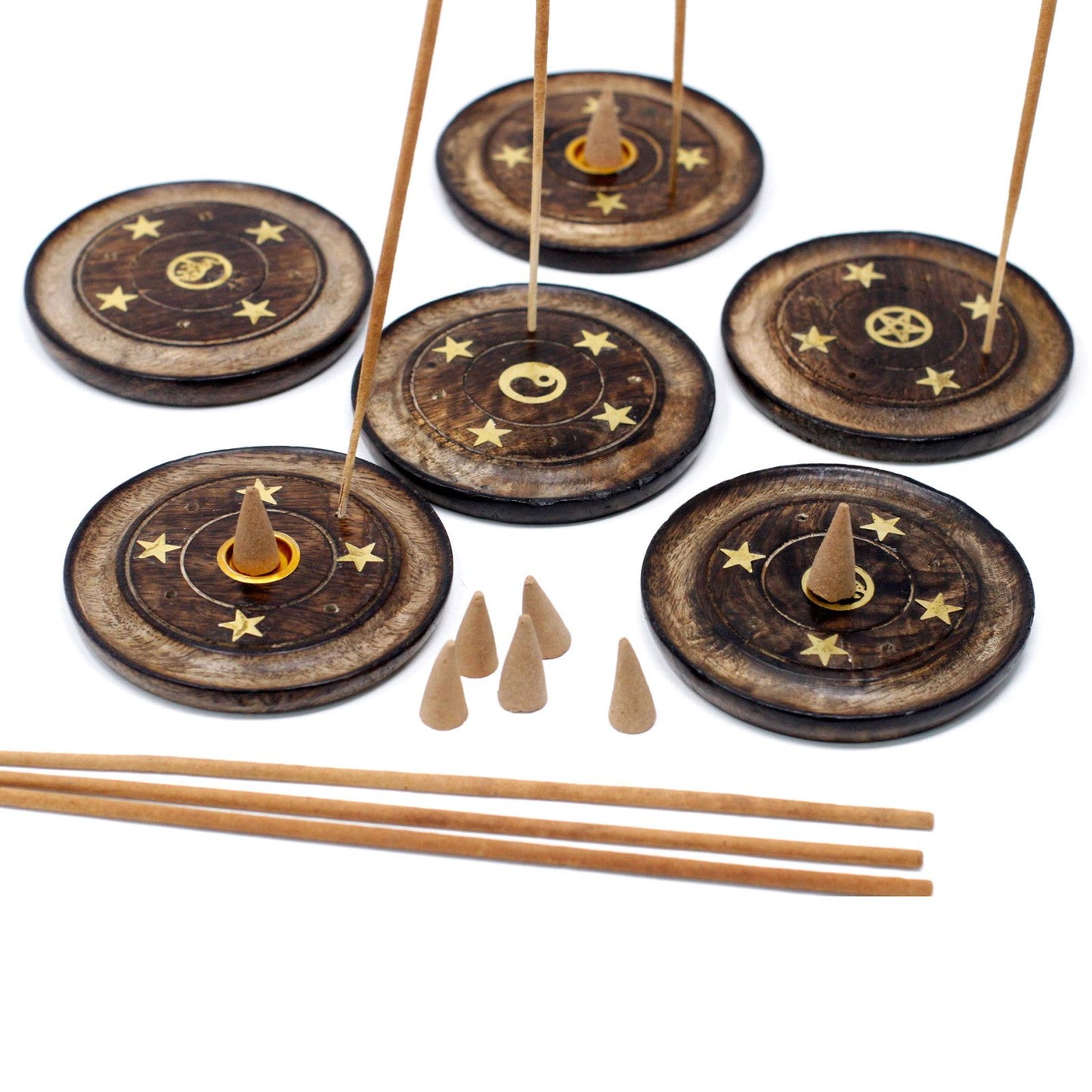 Mango Wood Disc 10cm (Cone & Incense) - Tienda Online de Productos Naturales y Ecológicos