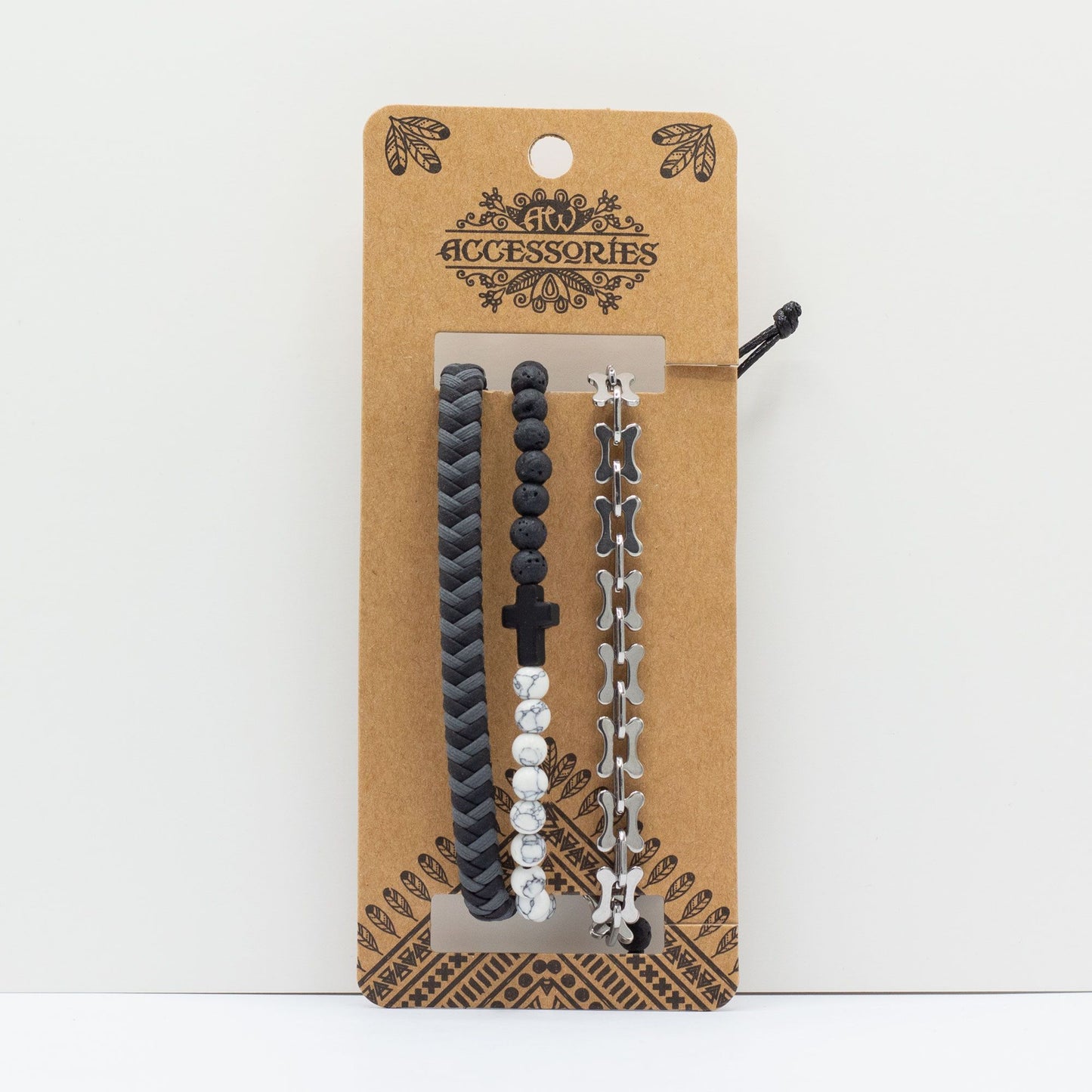 Set de Pulseras para Hombre - Negros de Ciudad - Tienda Online de Productos Naturales y Ecológicos