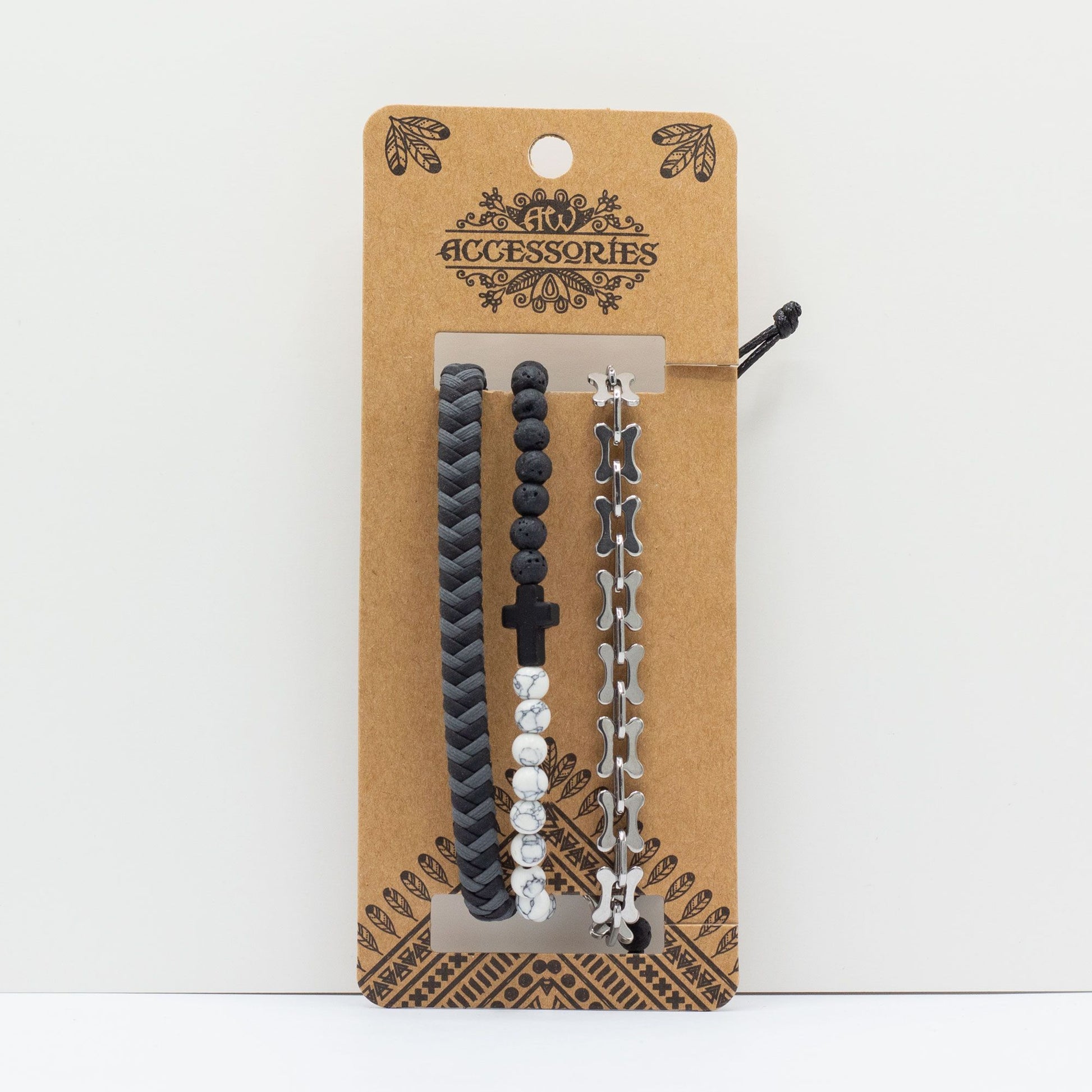 Set de Pulseras para Hombre - Negros de Ciudad - Tienda Online de Productos Naturales y Ecológicos