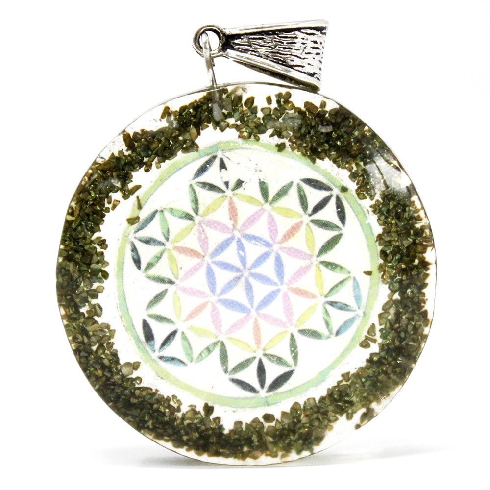 Colgante de Orgonita -Piedra Verde - Tienda Online de Productos Naturales y Ecológicos