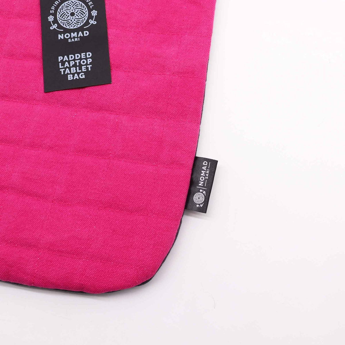 Funda acolchada para laptop - Rosa chocante - Lavado de piedra de 14 oz - Tienda Online de Productos Naturales y Ecológicos