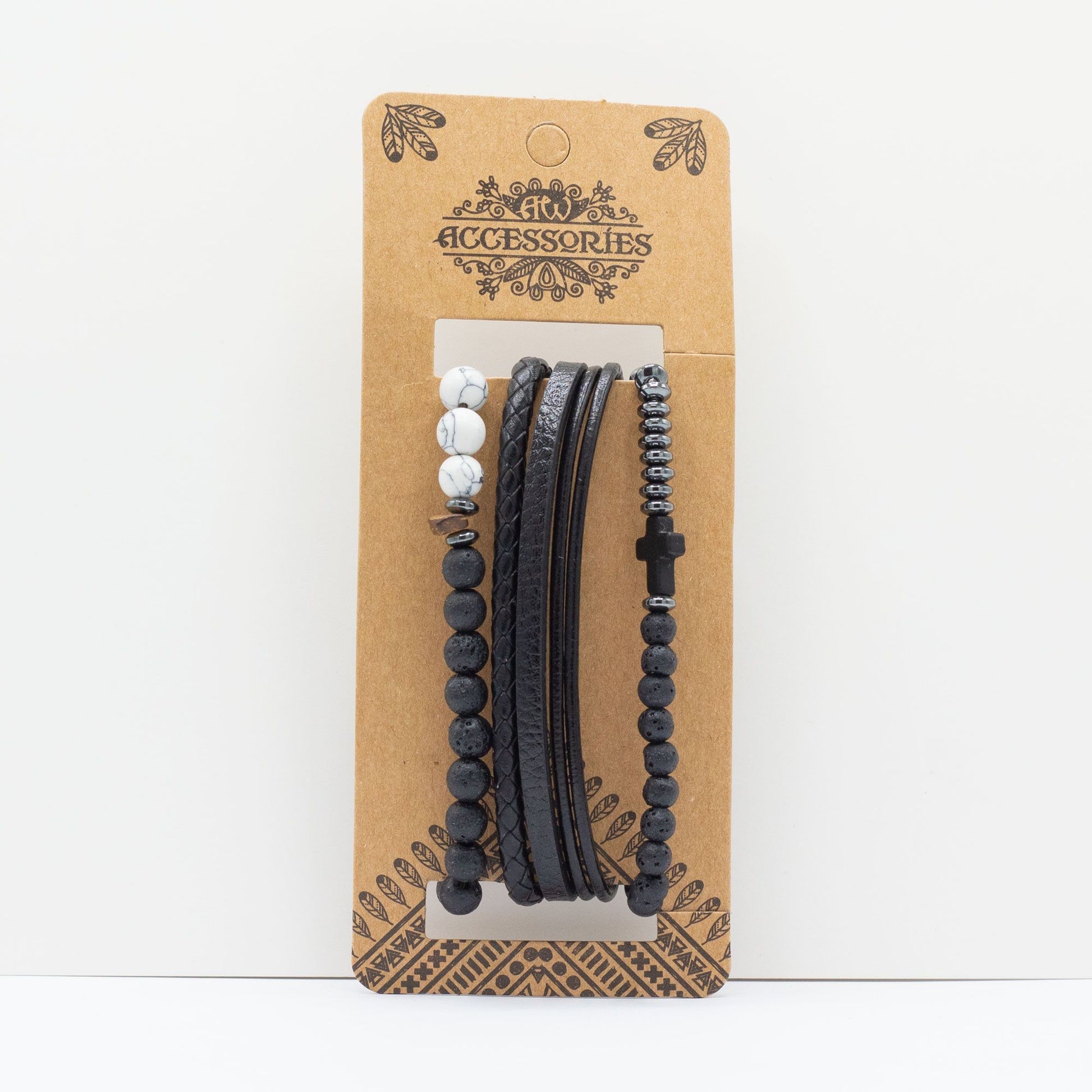 Set de Pulseras para Hombre - Negros de Ciudad - Tienda Online de Productos Naturales y Ecológicos