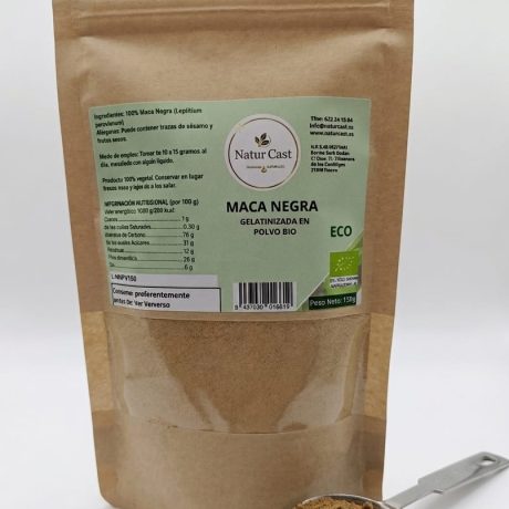 Maca Negra Gelatinizada Bio – 100 % Maca Negra en Polvo (150 g)