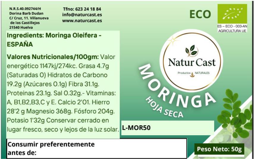 Moringa Hoja Seca - Tienda Online de Productos Naturales y Ecológicos